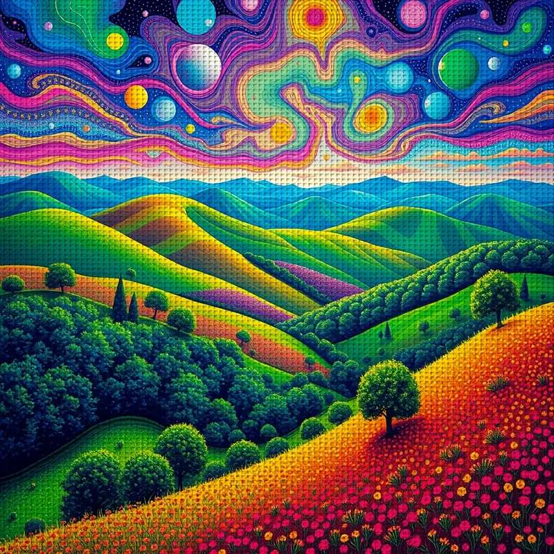 groene, vruchtbare heuvels legpuzzel online