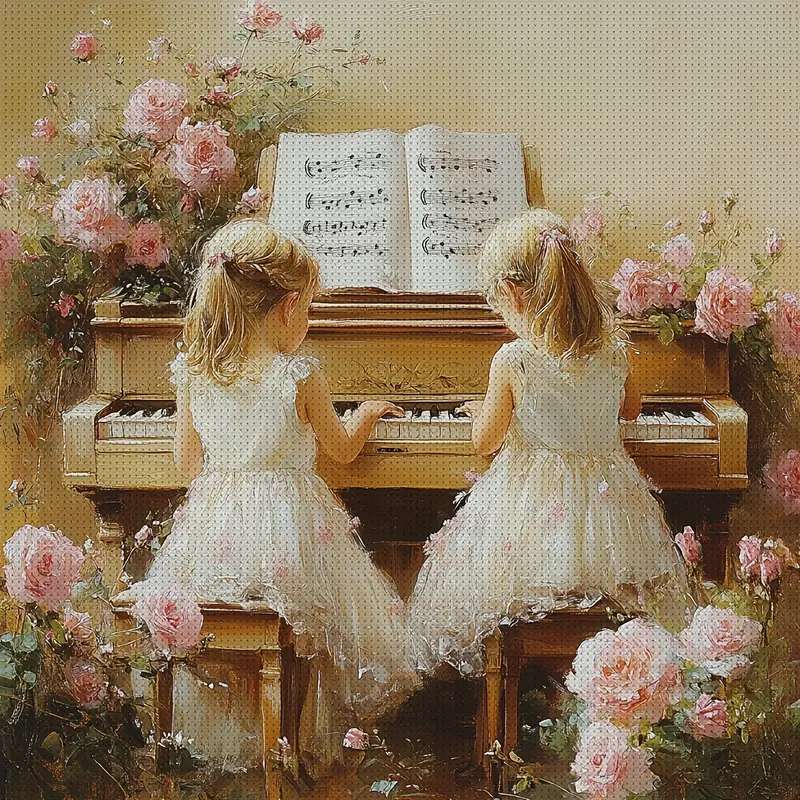 魅力的なピアノデュエット ジグソーパズルオンライン