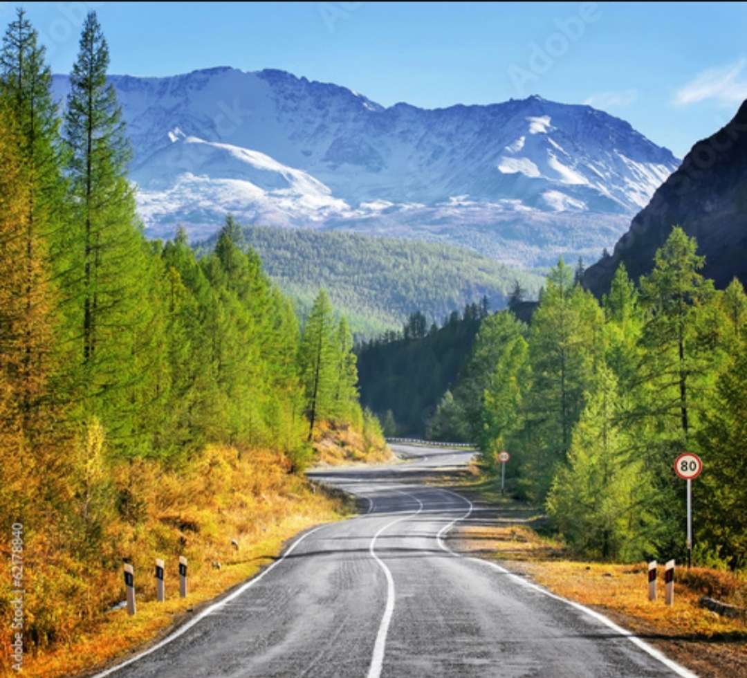 道路と山 オンラインパズル