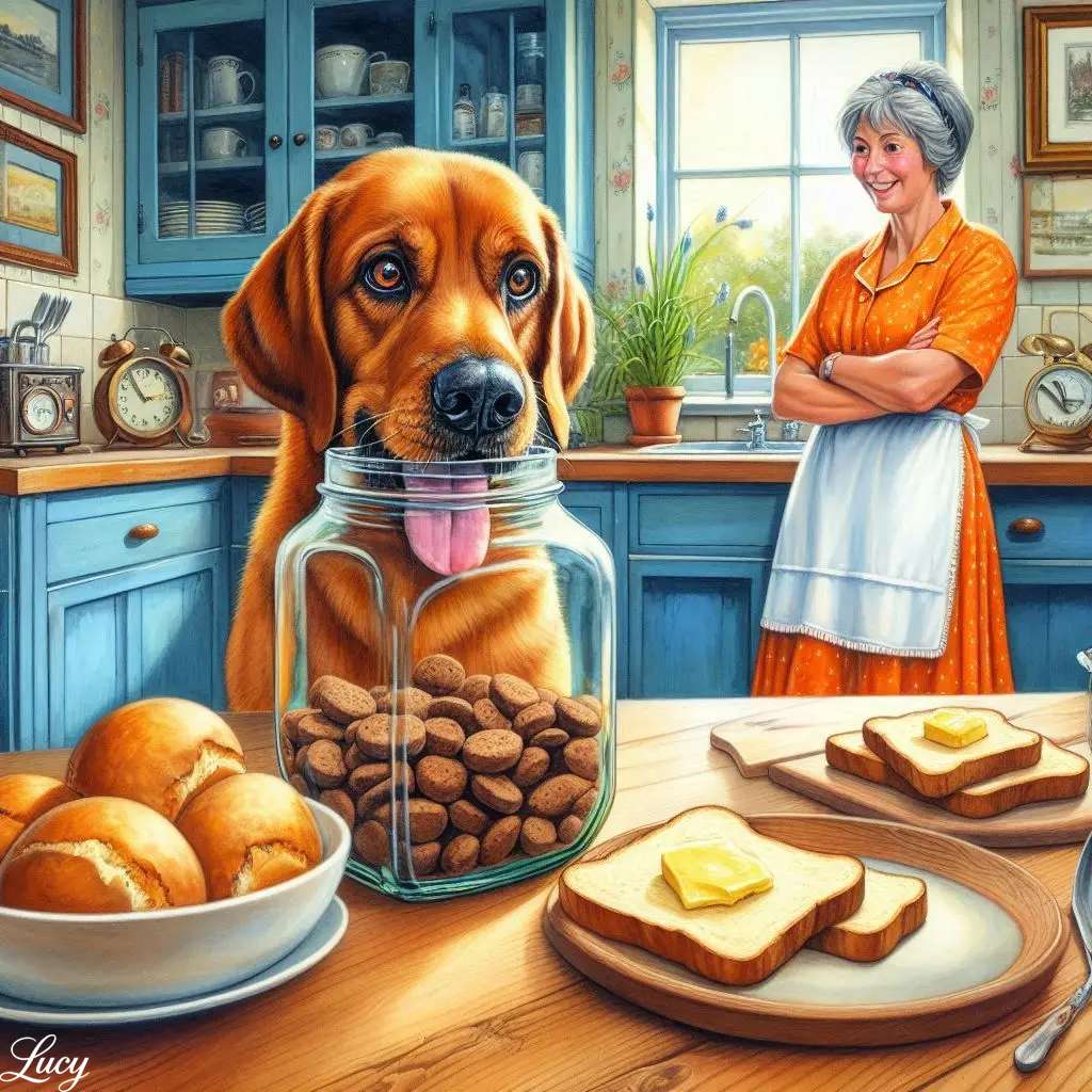 Dog devours treats straight from a glass jar online puzzle