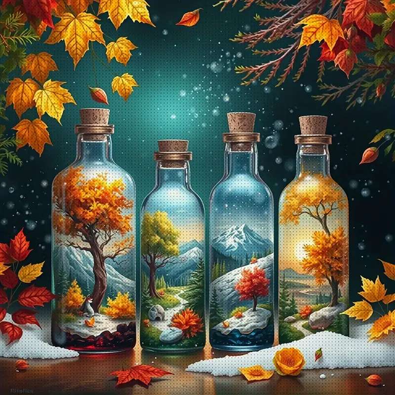 четири сезона затворени в бутилки онлайн пъзел