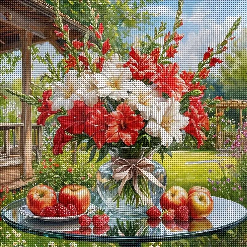 グラジオラスがいっぱいの花瓶 ジグソーパズルオンライン