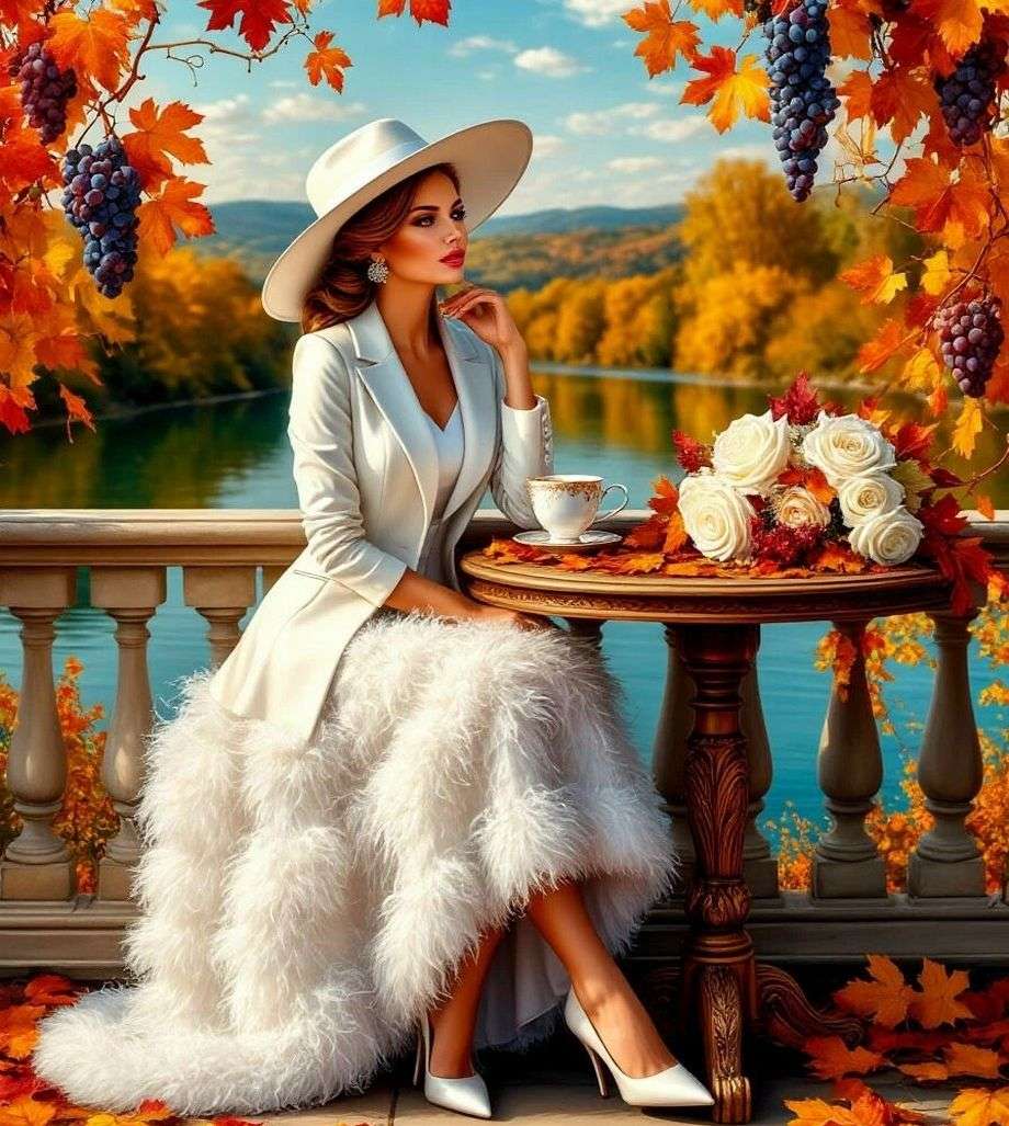 Krása a styl na podzim online puzzle