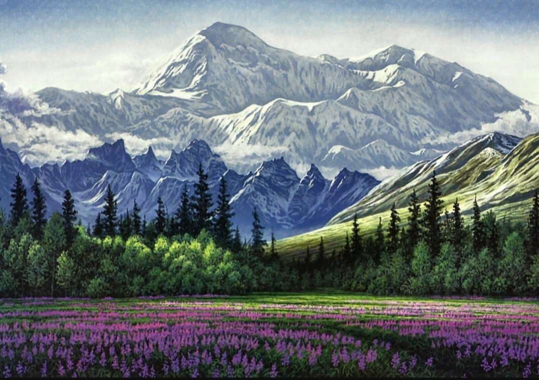 山の風景 オンラインパズル