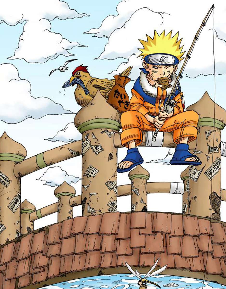 うずまきナルトが釣りをしている オンラインパズル