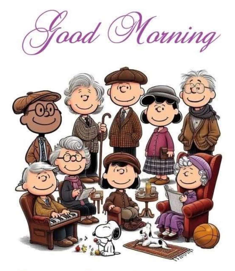 Peanuts Gang - 75 år gammal Pussel online