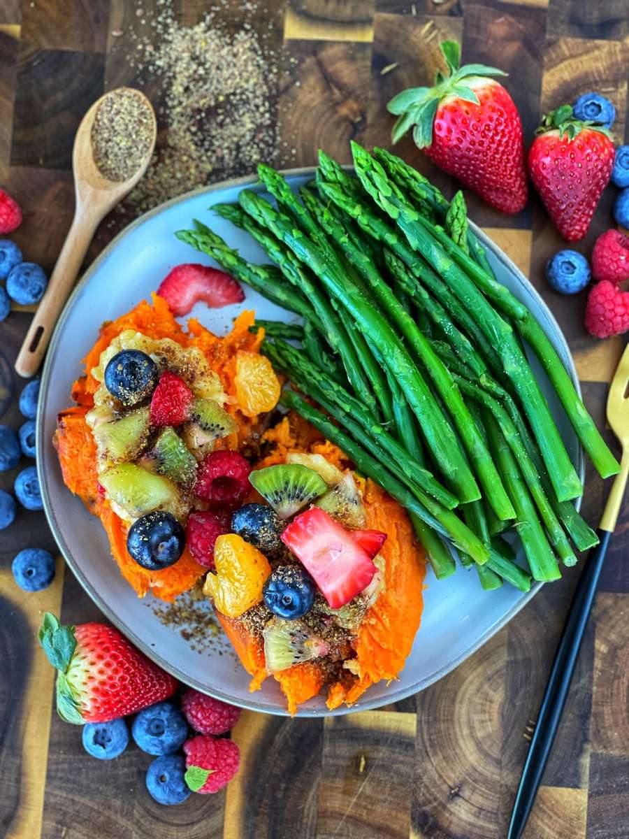 Пълнени сладки картофи онлайн пъзел