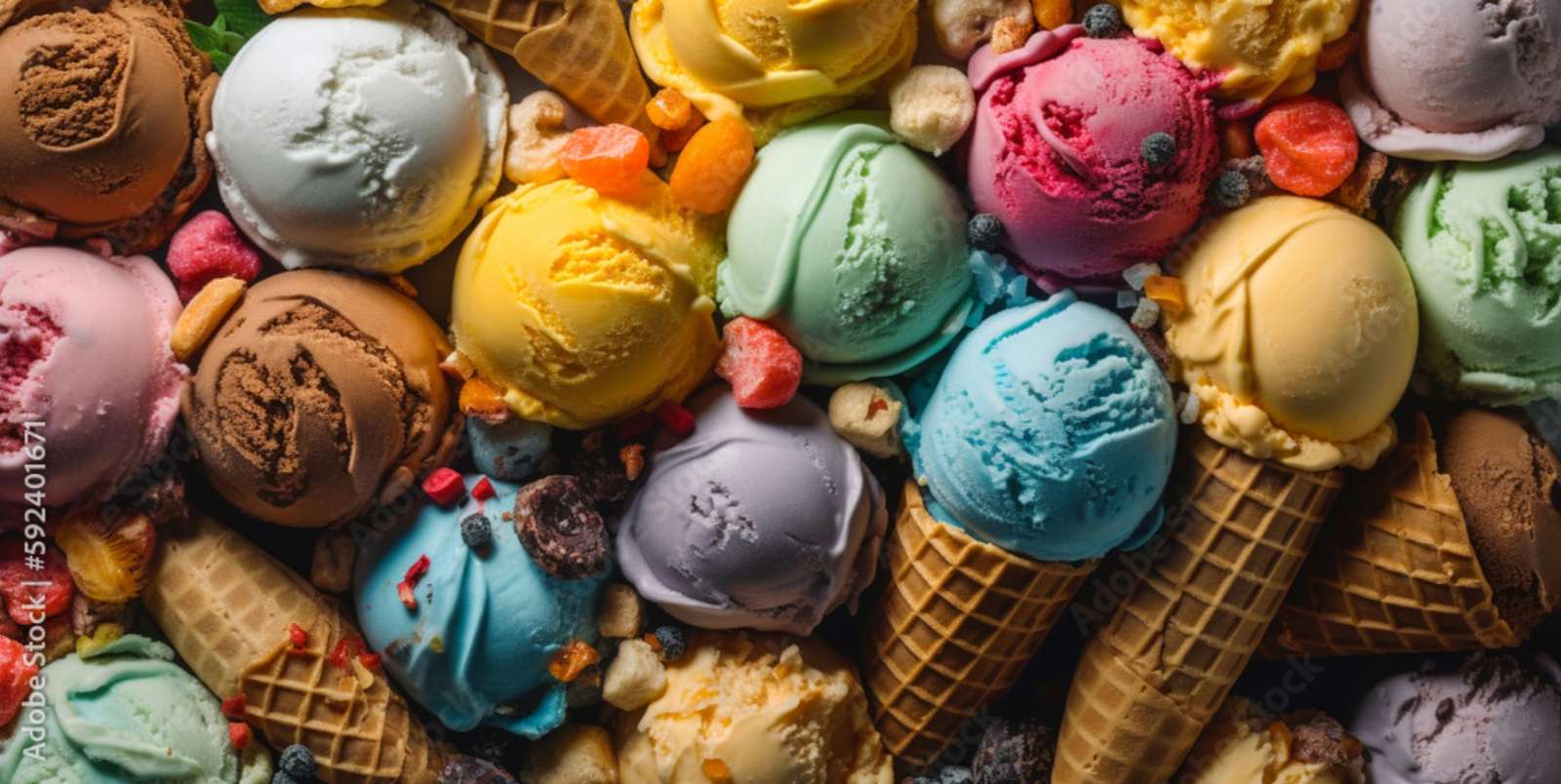 Различни вкусове на сладолед онлайн пъзел