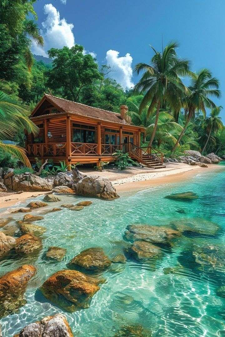 chata nad morzem puzzle online