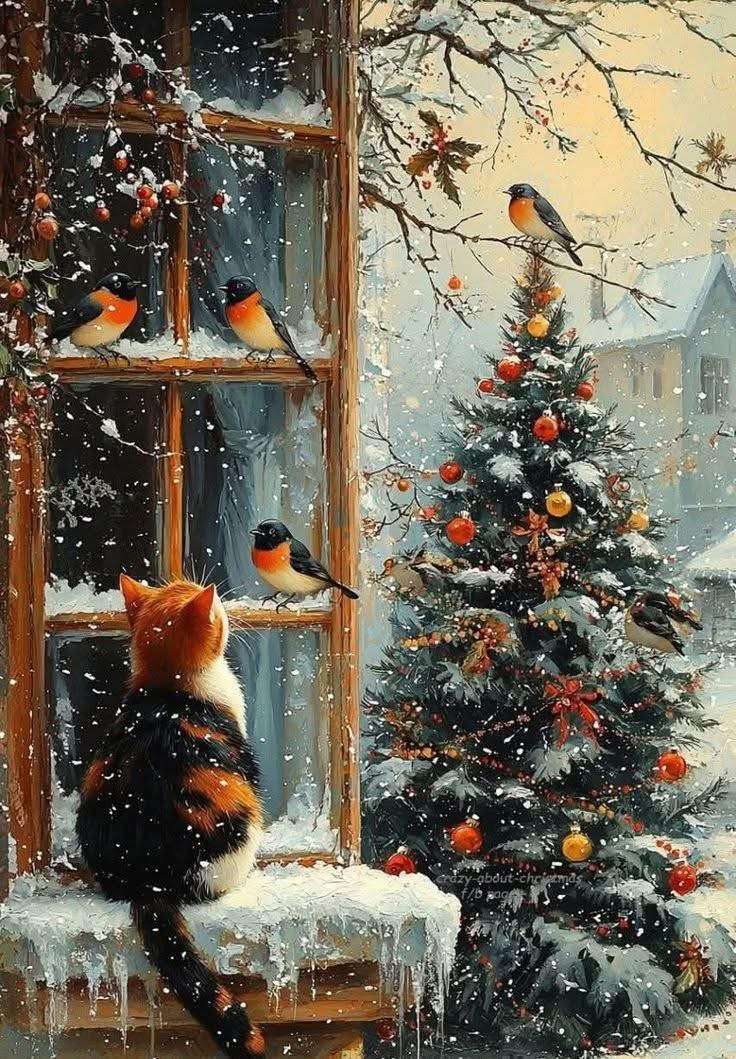 Animaletti natalizi puzzle online