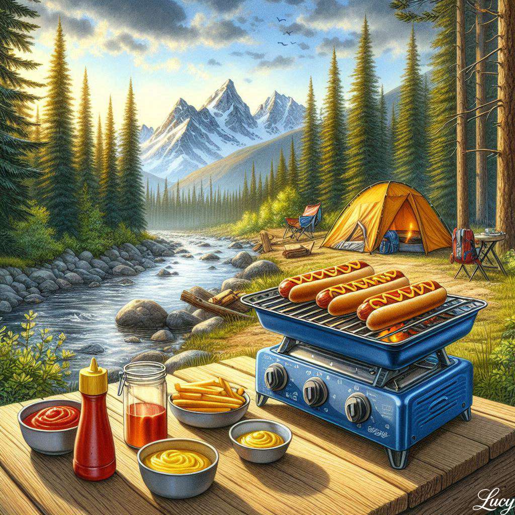 Folyóparti kemping egy fenyőerdőben online puzzle