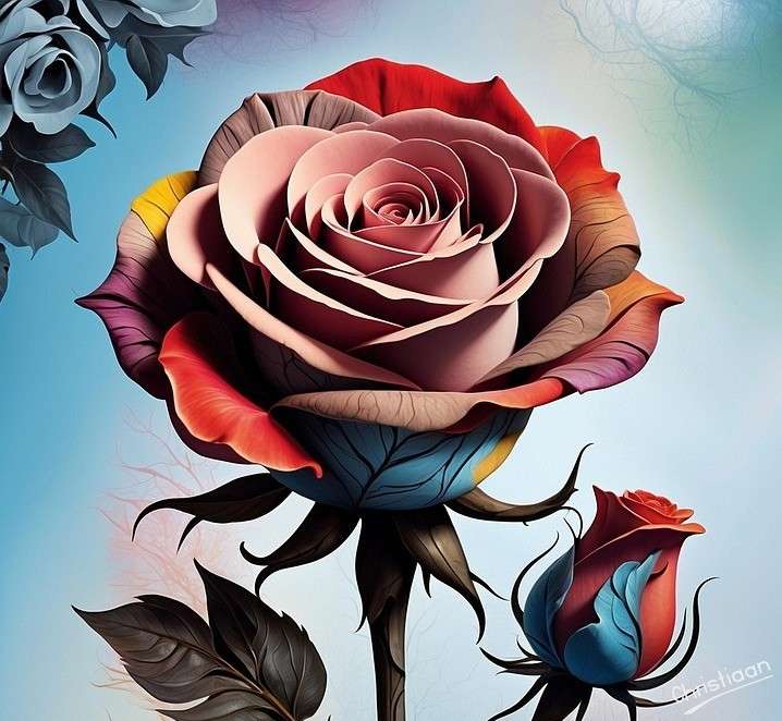 バラ、花、植物のイメージ。 オンラインパズル