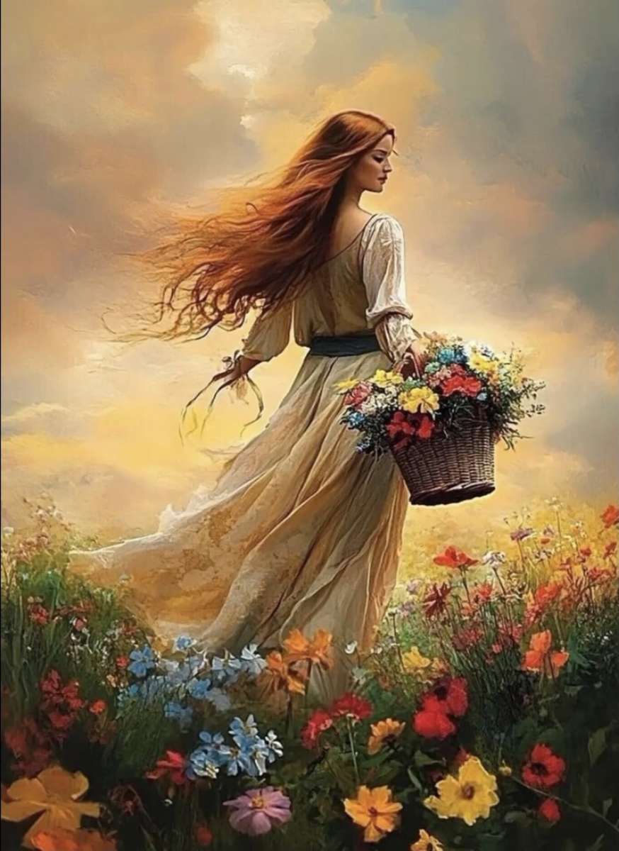 Culegătorul de flori. puzzle online