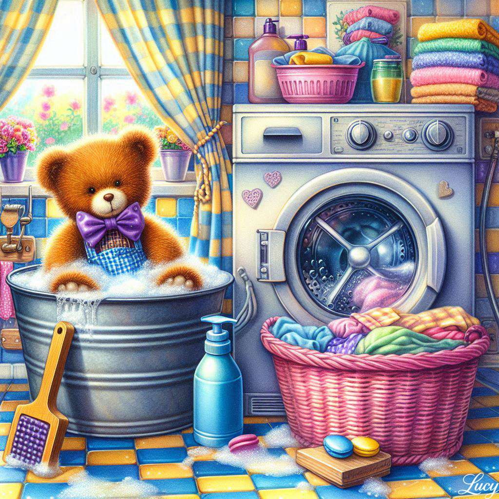 Der Waschraum erstrahlt in pastellfarbenem Charme Online-Puzzle