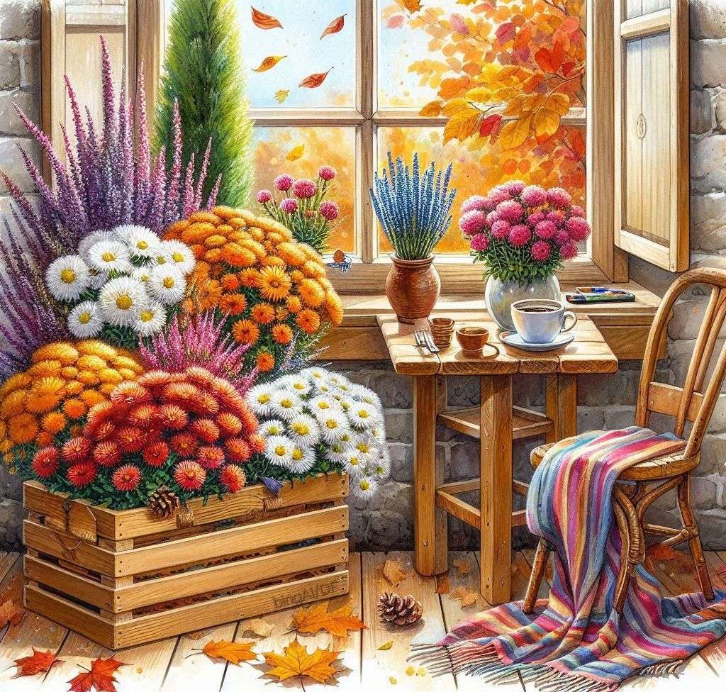 Fiori in autunno puzzle online