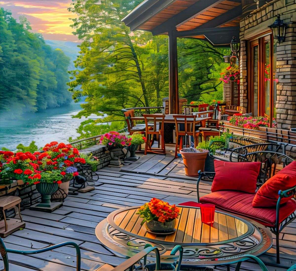 Domek w górach puzzle online