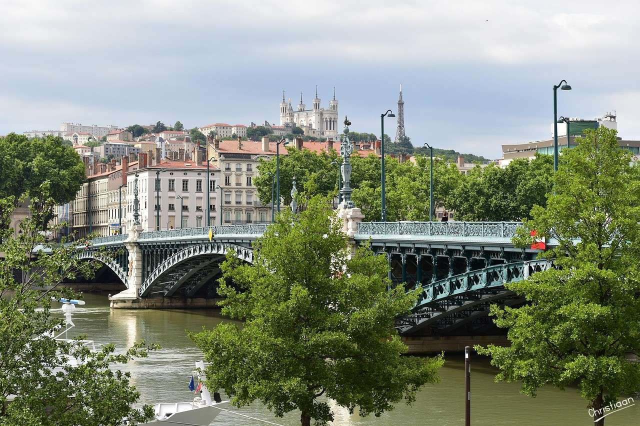 Lyon, Francja, rzeka. puzzle online