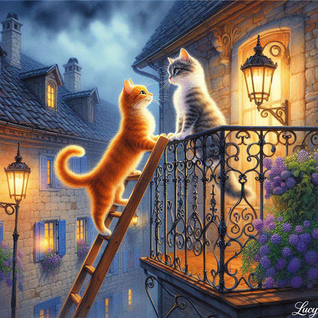 愛情深い猫2匹 ジグソーパズルオンライン