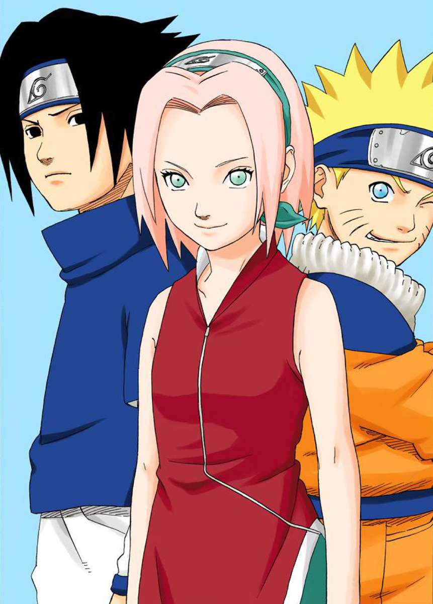 ナルト、サクラ、サスケ オンラインパズル