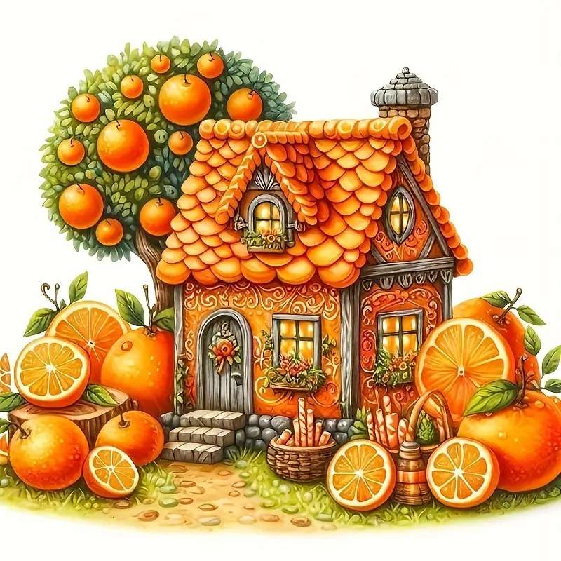 pomarańczowy domek puzzle online