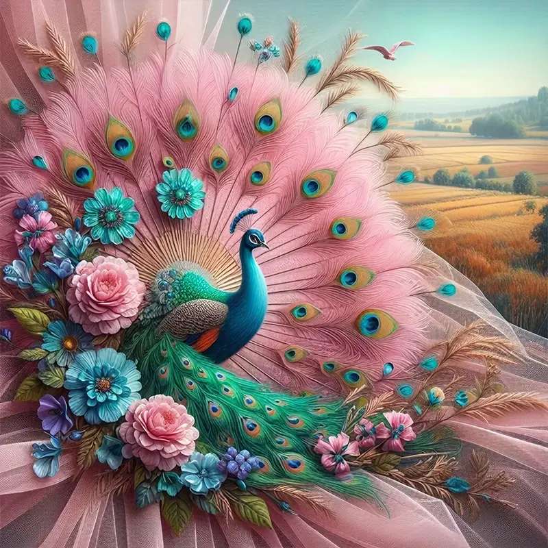 堂々としたオリジナルの孔雀 ジグソーパズルオンライン