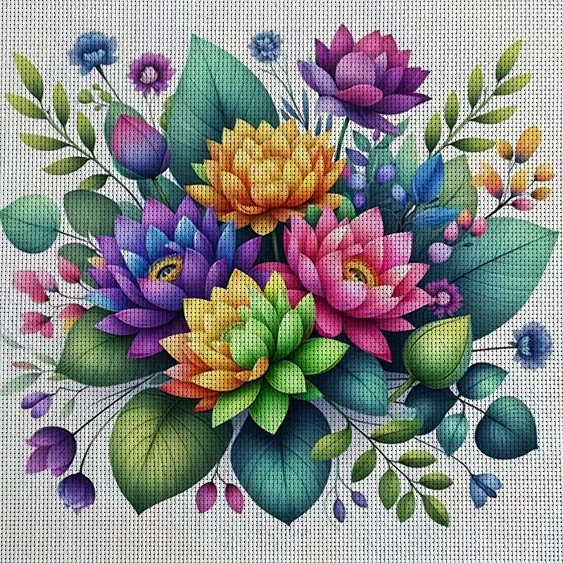 花の装飾モチーフ ジグソーパズルオンライン