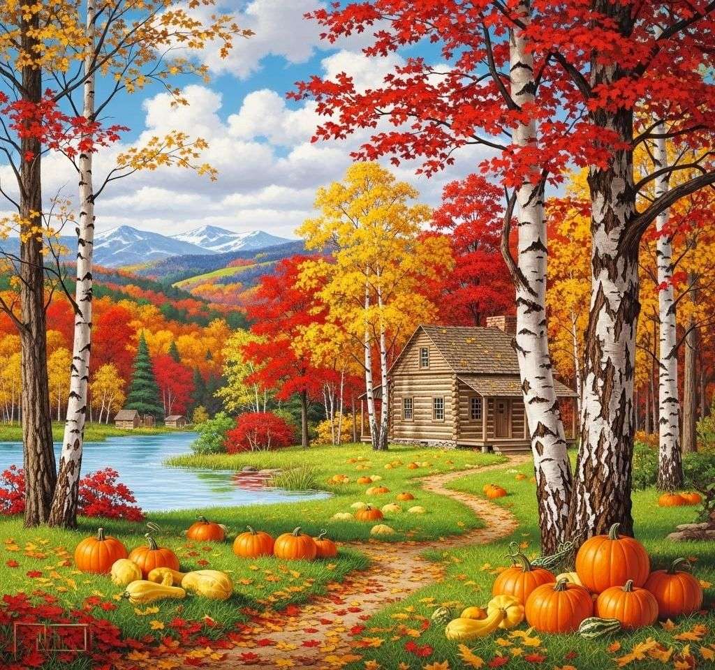 川辺の秋 オンラインパズル