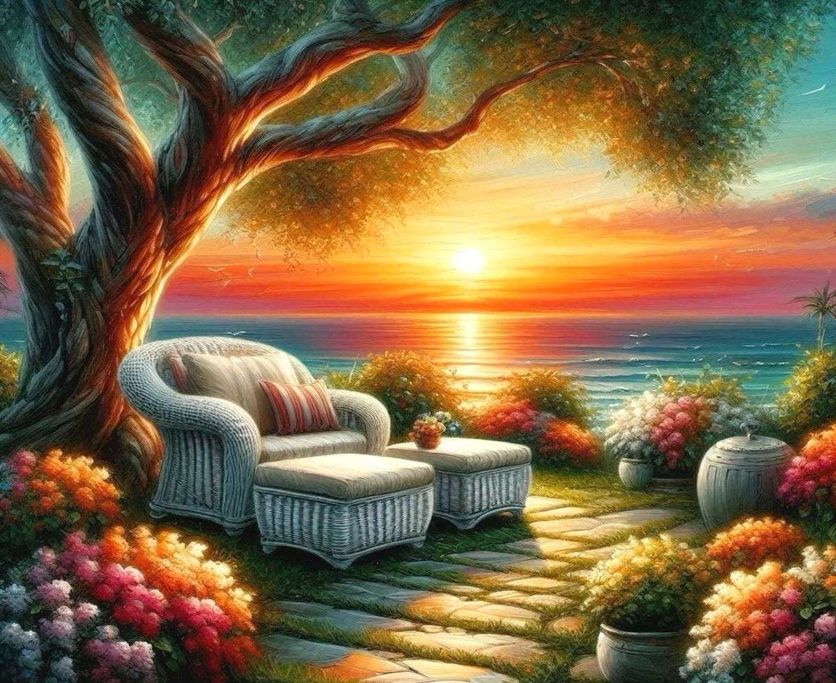 海に沈む夕日 ジグソーパズルオンライン