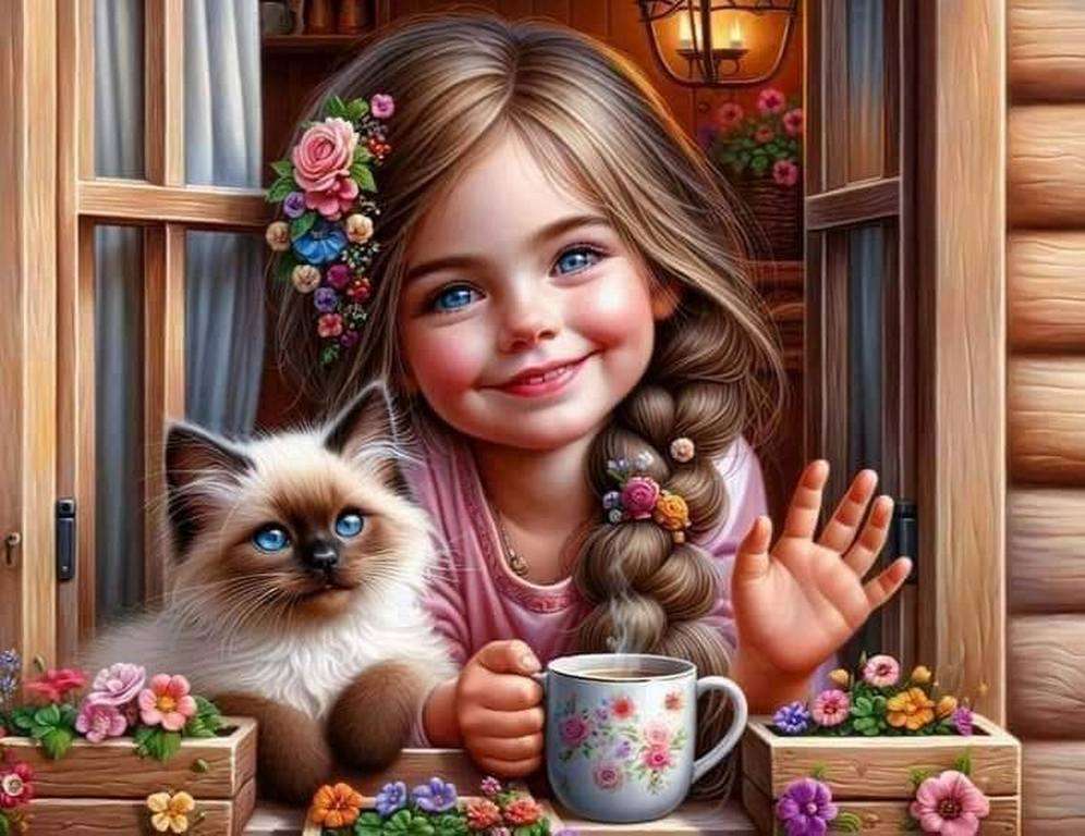 Niebieskookie piękności puzzle online