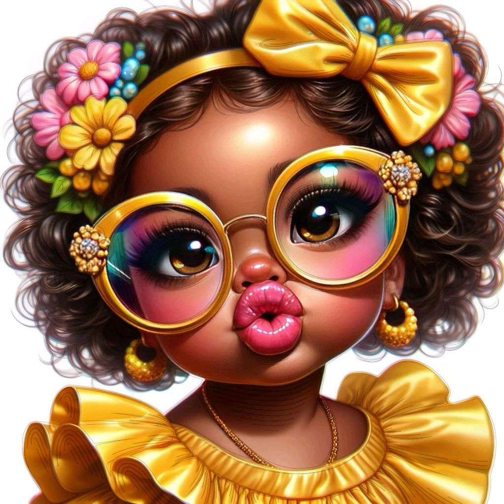 かわいいぽっちゃり頬の小さな女の子 ジグソーパズルオンライン