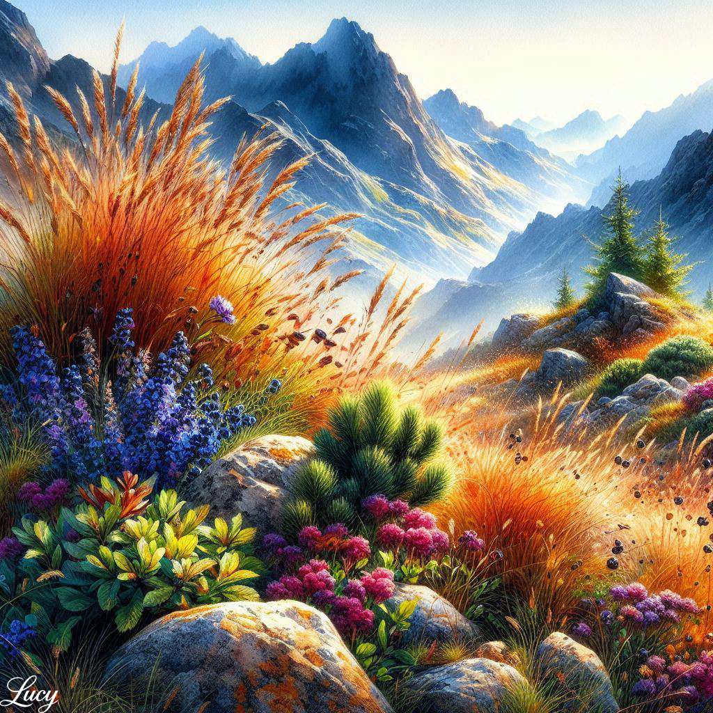 高山の草原 ジグソーパズルオンライン