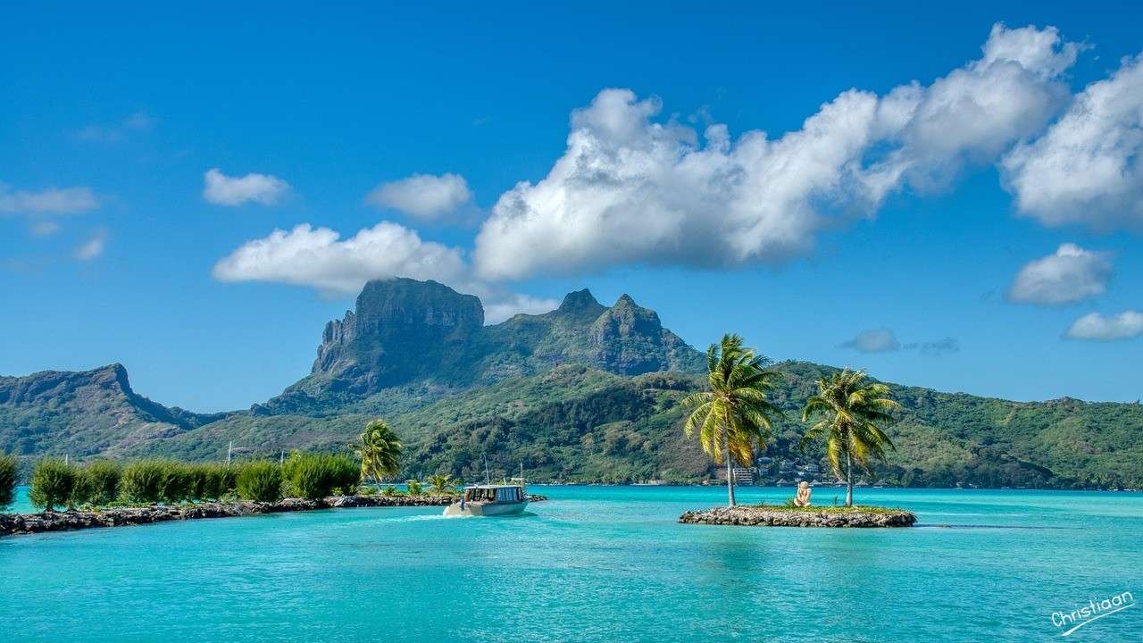 島、熱帯、青い海。 ジグソーパズルオンライン