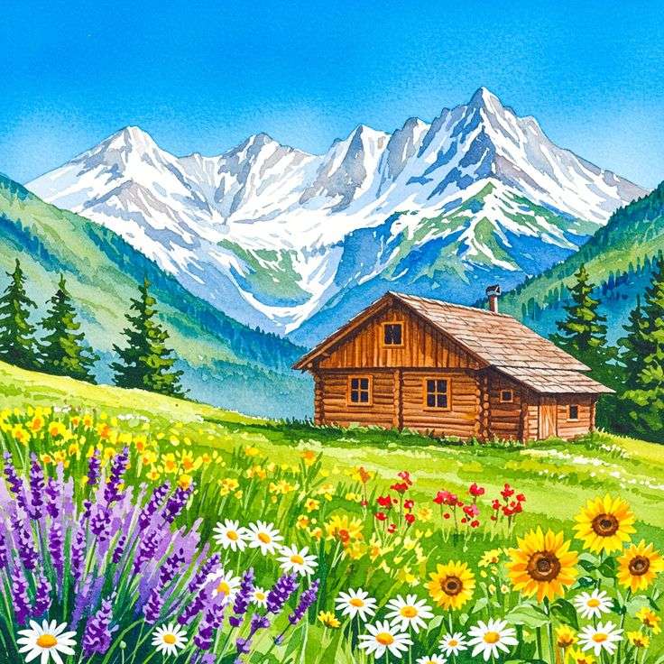 山の風景 ジグソーパズルオンライン