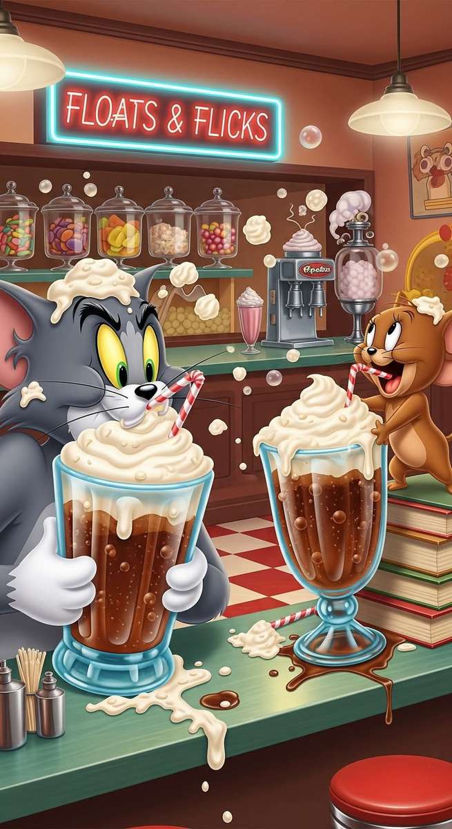 バーのトムとジェリー ジグソーパズルオンライン