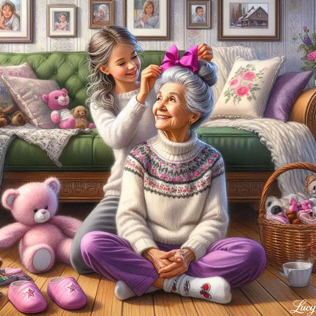 孫娘とおばあちゃん ジグソーパズルオンライン