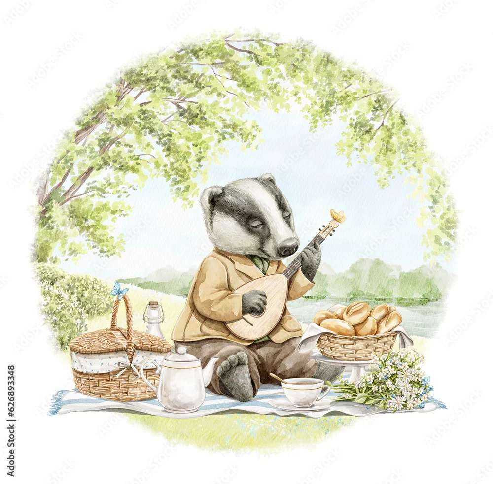 マンドリンのアナグマ ジグソーパズルオンライン