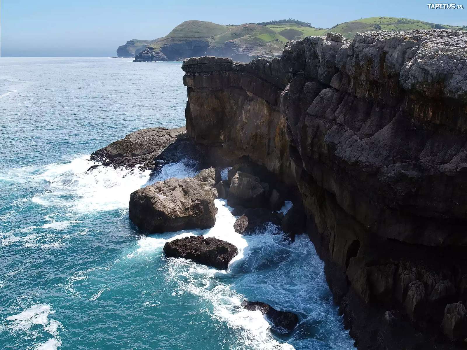 Morze, Fale, Skały, Wybrzeże puzzle online