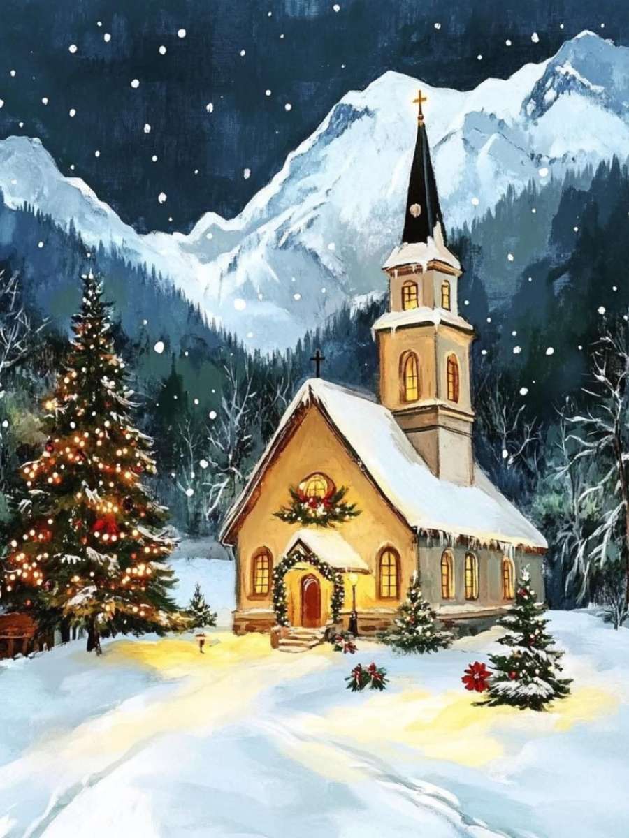 山の教会 オンラインパズル