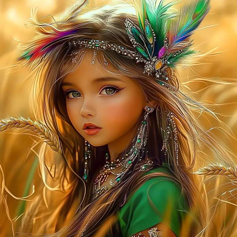 インドの衣装を着た女の子 ジグソーパズルオンライン