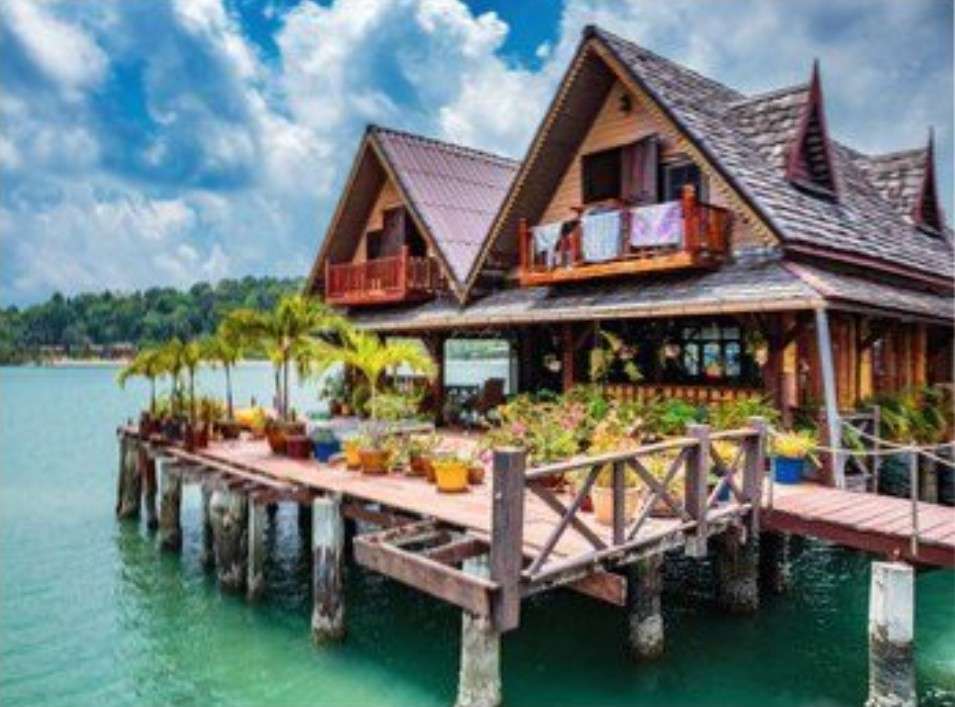 バンバオ（タイ）のコテージ オンラインパズル