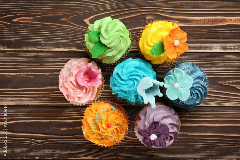 カラフルな素敵なカップケーキ ジグソーパズルオンライン