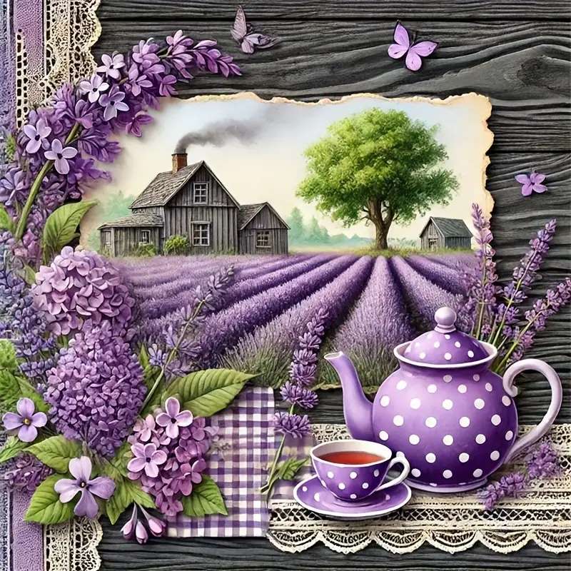 紫のコラージュ オンラインパズル