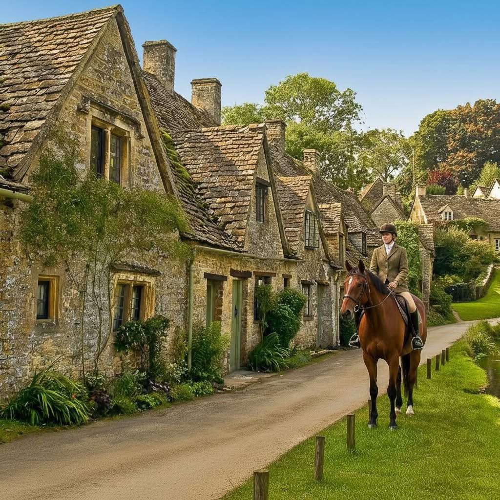 村での乗馬 オンラインパズル