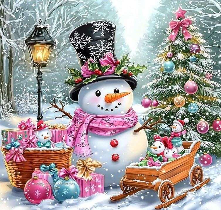 クリスマス雪だるま ジグソーパズルオンライン