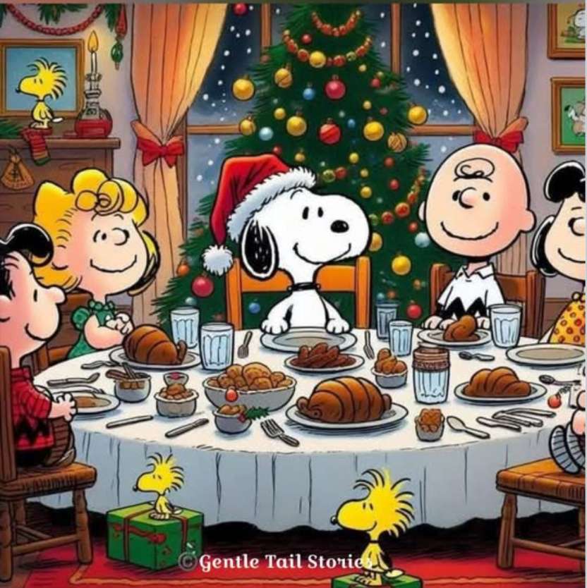 チャーリー・ブラウン、ルーシー、サリーは食事を楽しみます。 ジグソーパズルオンライン