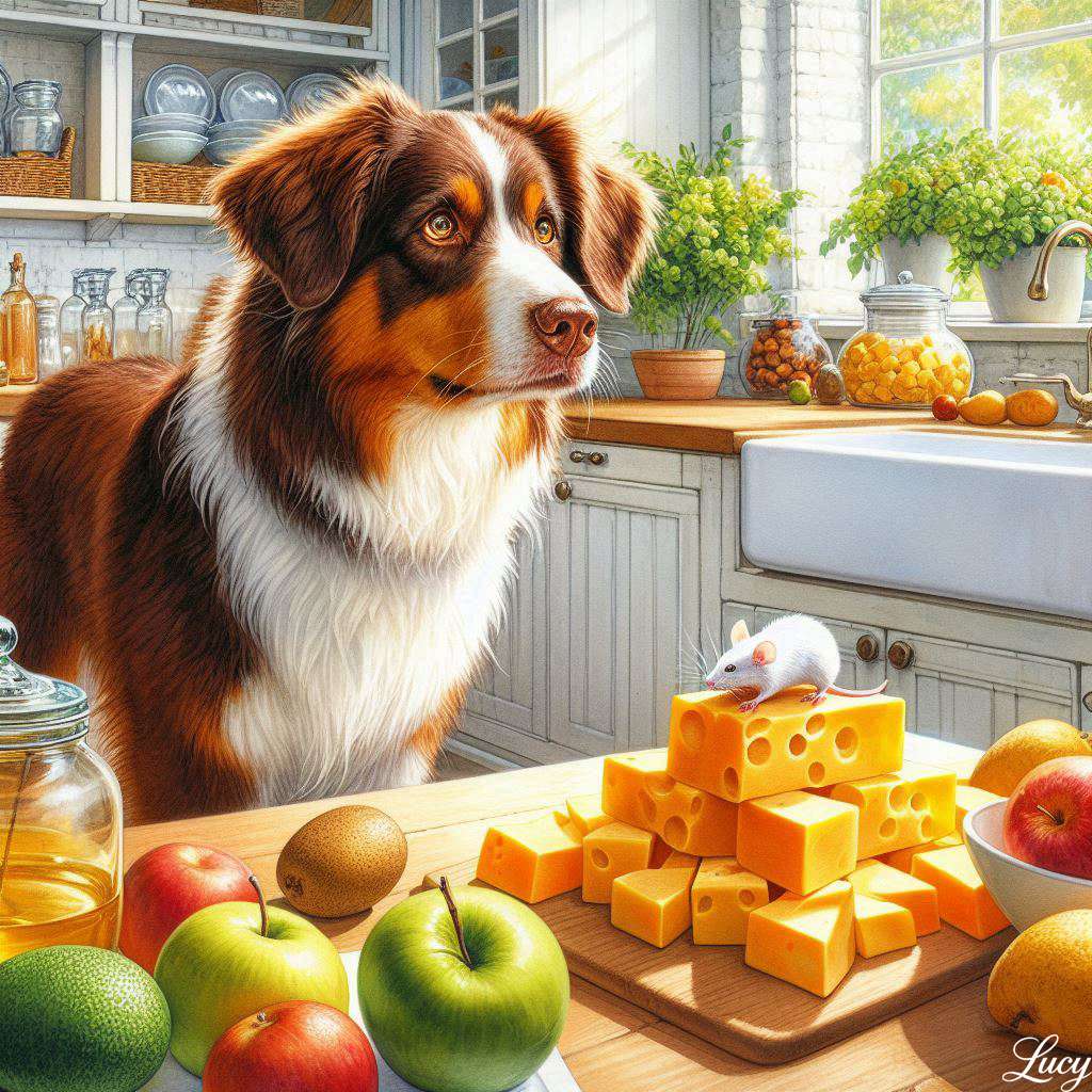 警戒する茶色と白の犬 オンラインパズル