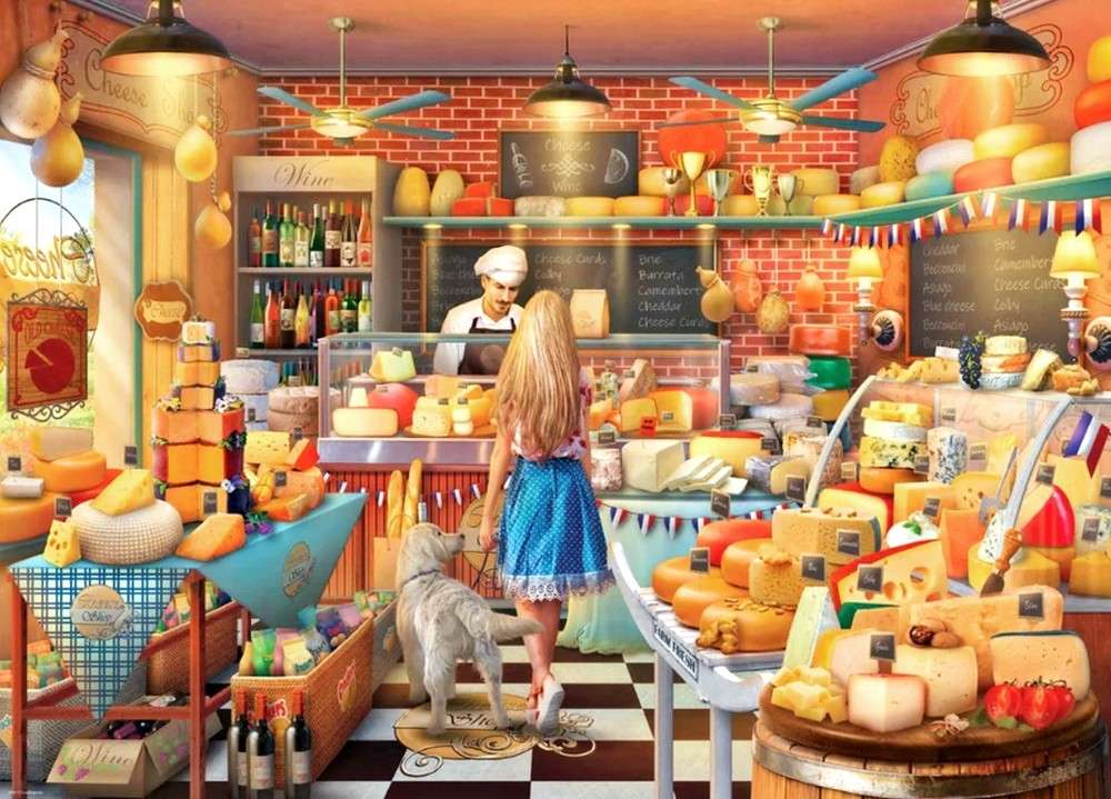 チーズ専門店での買い物 ジグソーパズルオンライン