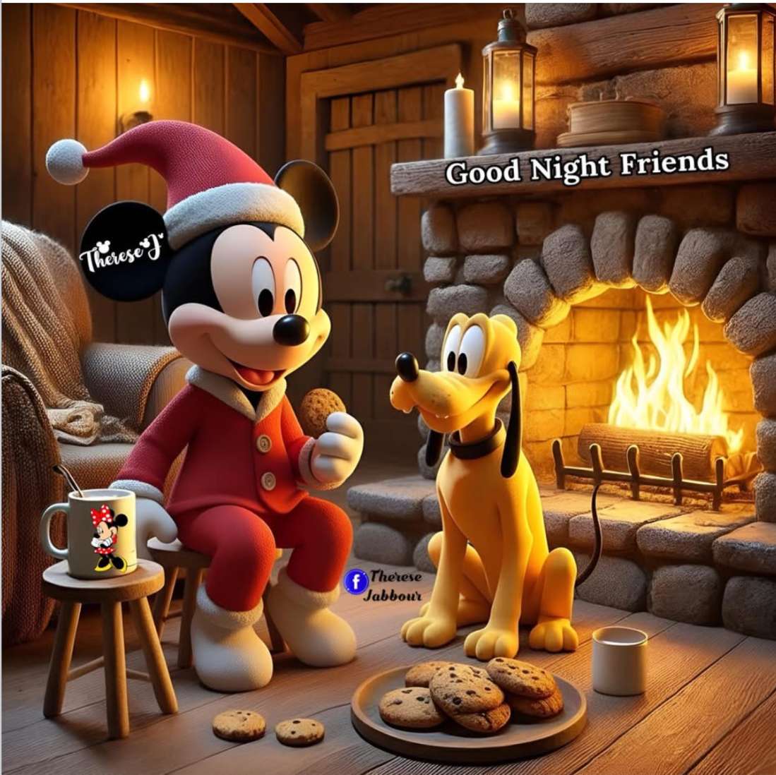 ミッキーがグーフィーと真夜中のおやつを分かち合う オンラインパズル