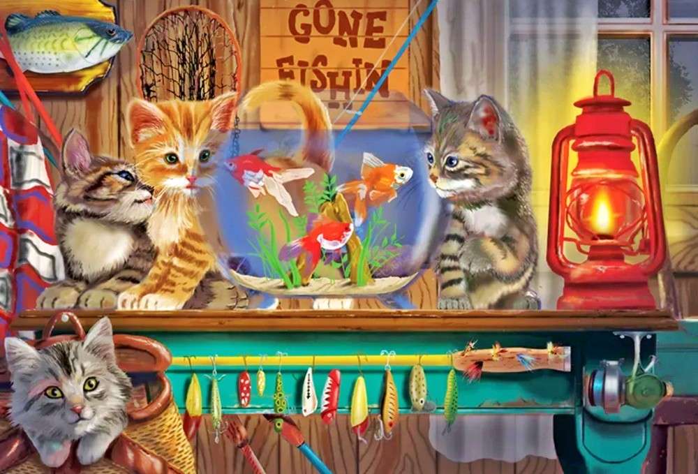 猫と金魚 オンラインパズル