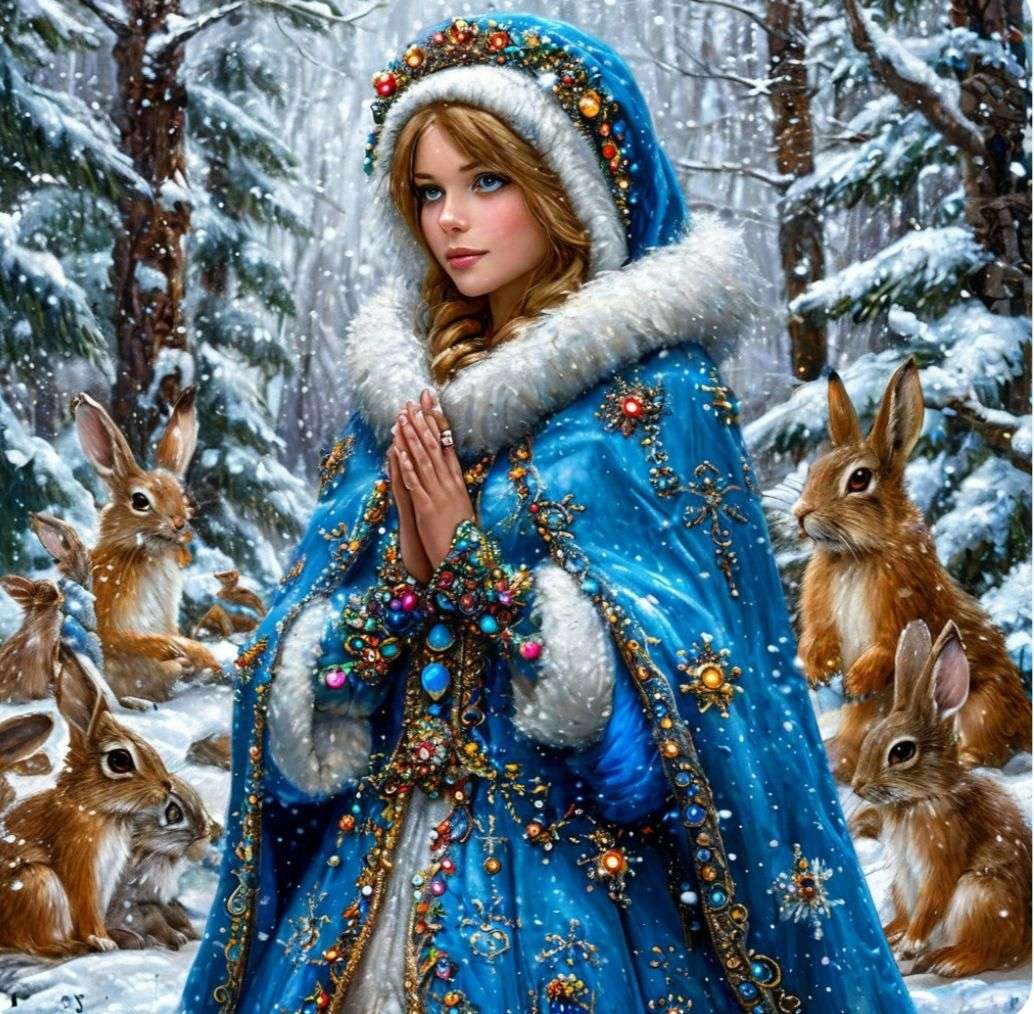 冬の森の白雪姫 ジグソーパズルオンライン